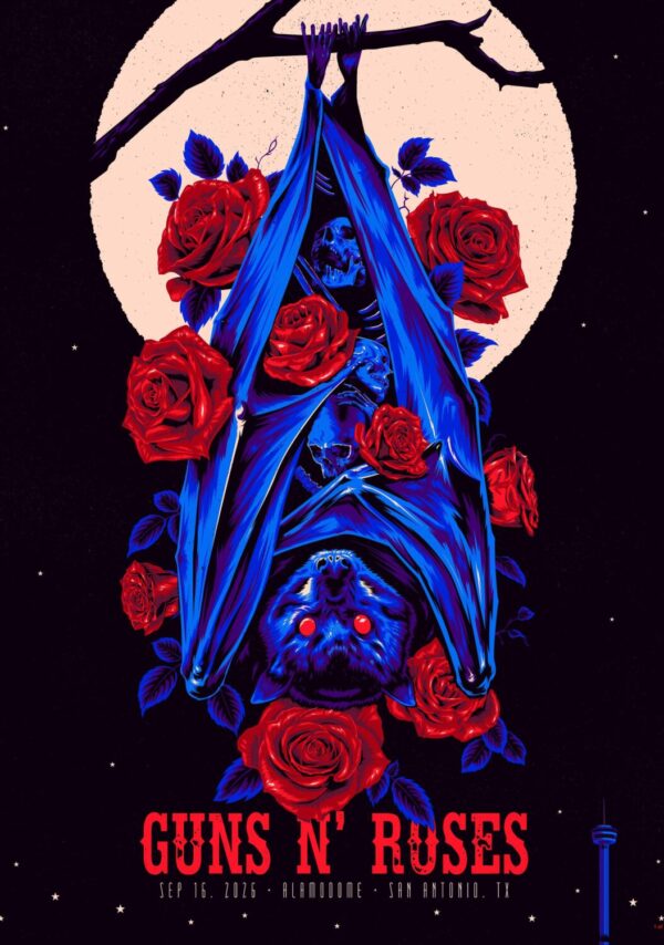 GUNS N ROSES World Tour 2026 Live SAN ANTONIO Alamodome - 16 September 2026 Poster Print