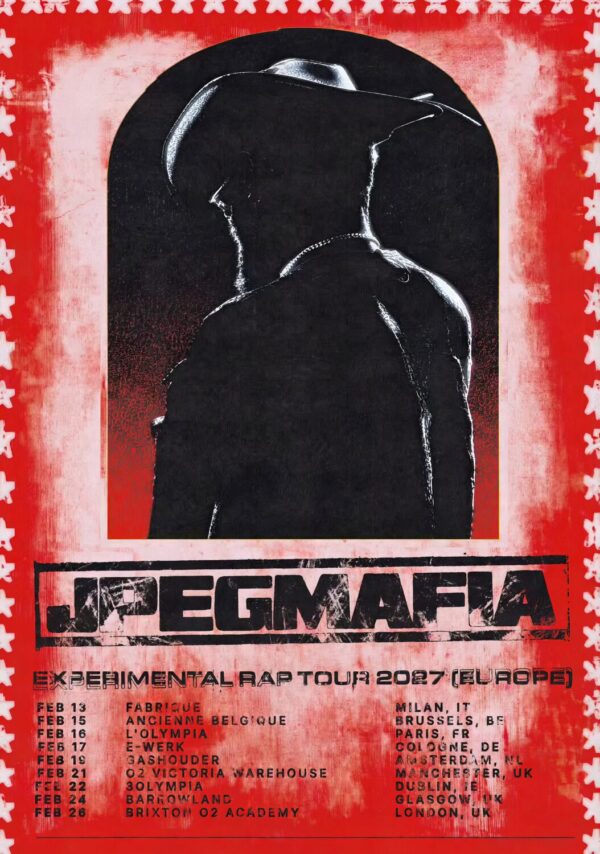 JPEGMAFIA Experimental Rap Tour 2027 UK & Europe Poster