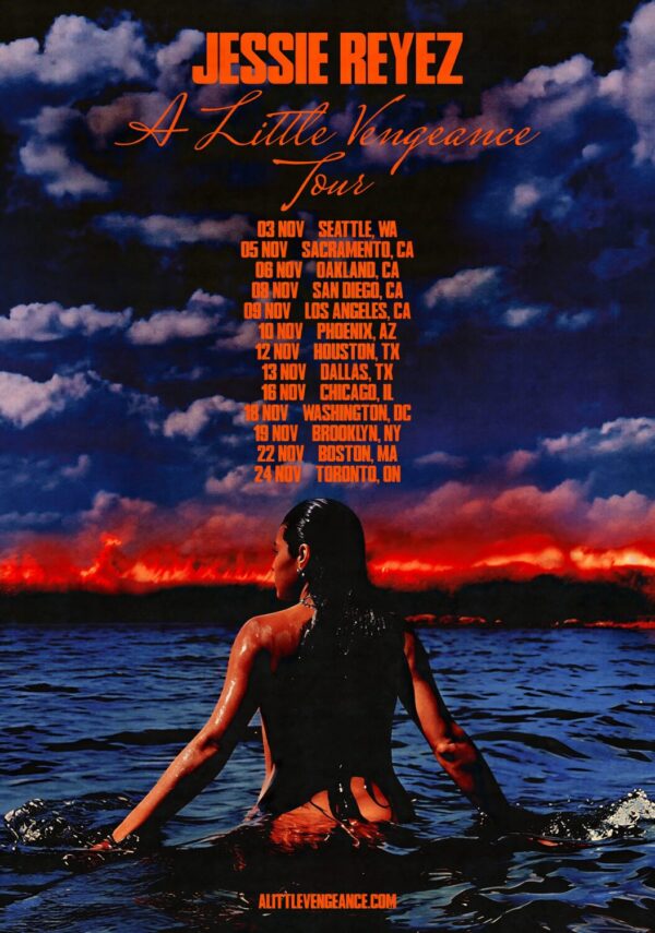 JESSIE REYEZ A Little Vengeance 2026 Tour Poster Print