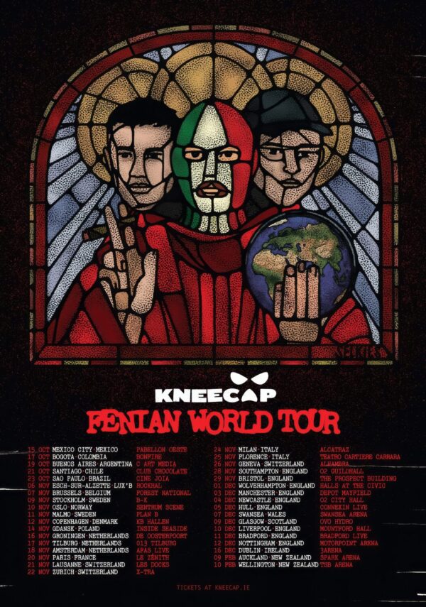 KNEECAP Fenian 2026 World Tour Poster