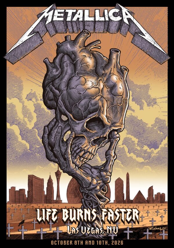 METALLICA Life Burns Faster Tour LAS VEGAS Sphere - 8 & 9 October 2026 Poster Print
