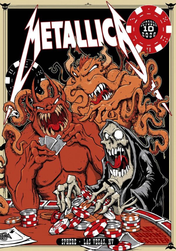 METALLICA Life Burns Faster Tour LAS VEGAS Sphere - 10 October 2026 Poster Print