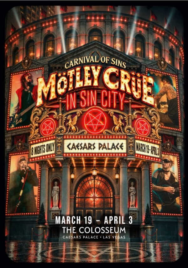 MOTLEY CRUE Carnival of Sins 2027 Tour LAS VEGAS Colosseum Poster Print