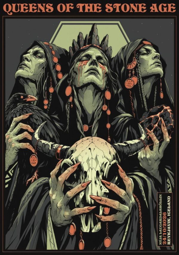 QUEENS OF THE STONE AGE Perfecth 2026 Tour REYKJAVÍK Laugardalshöll - 24 October 2026 Poster Print