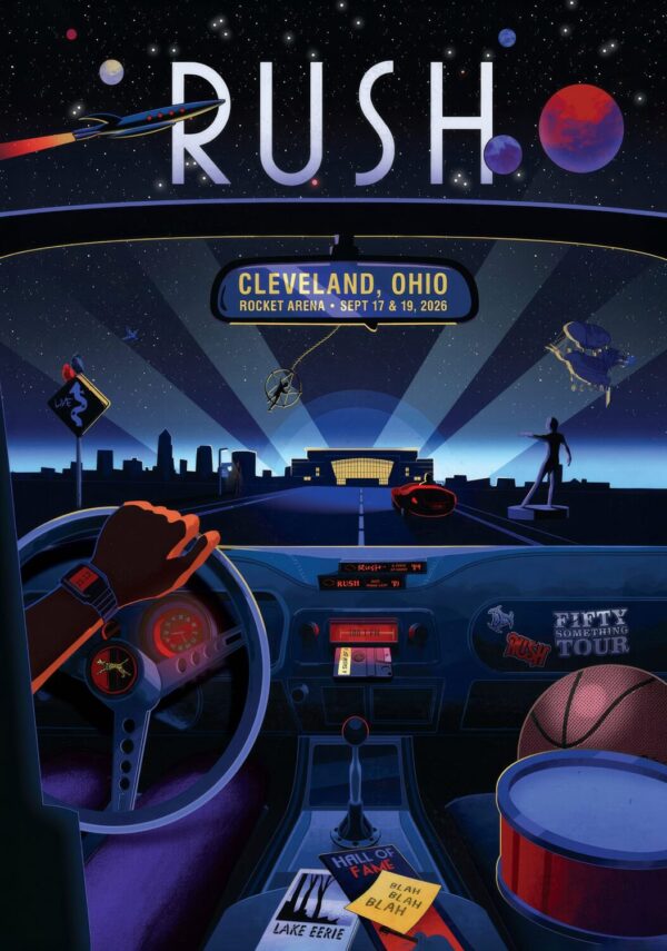 RUSH Fifty Something 2026 Tour CLEVELAND Rocket Arena Poster Print