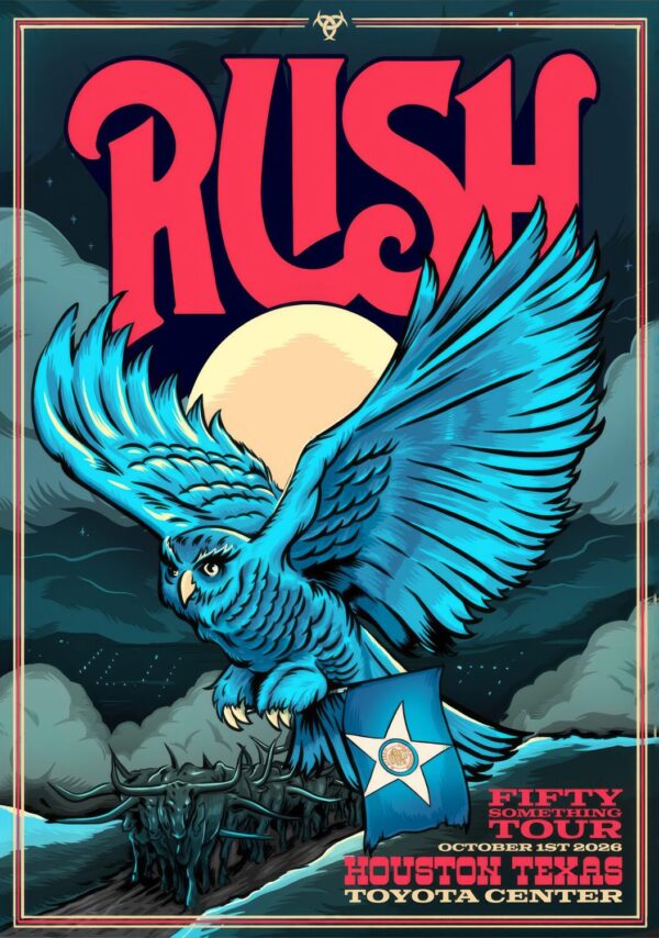 RUSH Fifty Something 2026 Tour HOUSTON Toyota Center Poster Print