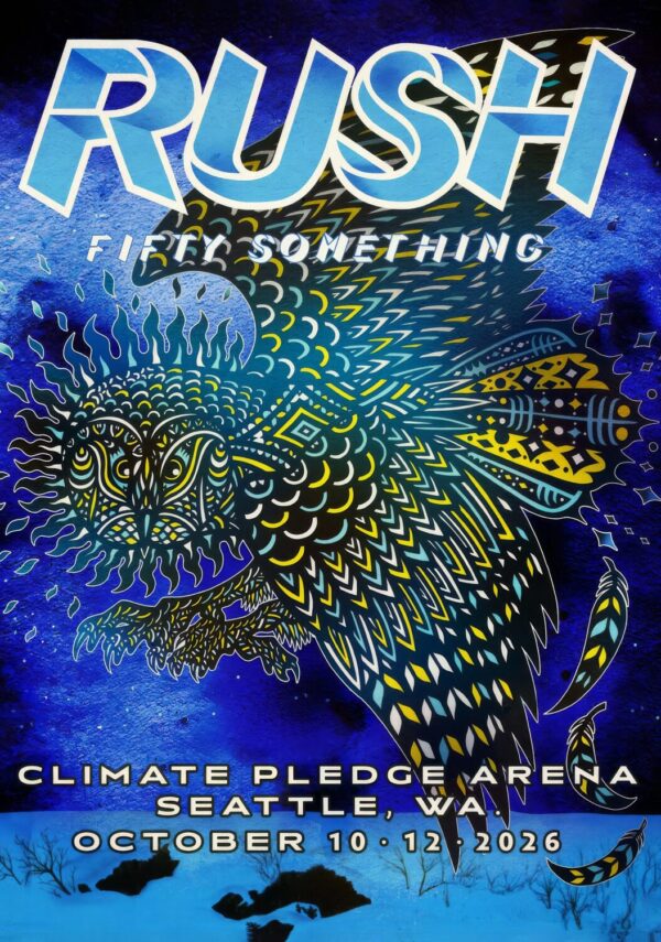 RUSH Fifty Something 2026 Tour SEATTLE Climate Pledge Arena Poster Print