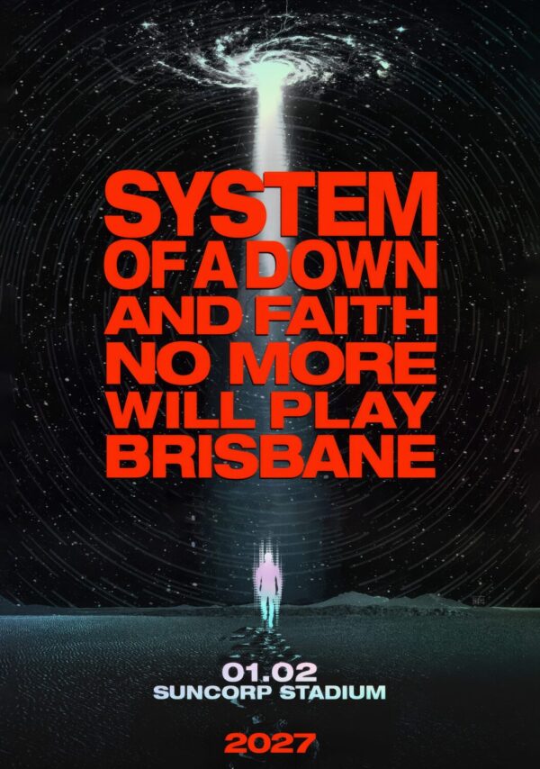 SYSTEM OF A DOWN - FAITH NO MORE Live 2027 Tour BRISBANE Suncorp Stadium Poster Print