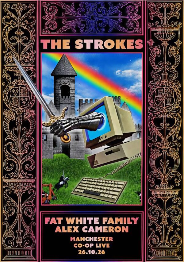 THE STROKES Reality Awaits Tour MANCHESTER Co-op Live - 26 October 2026 Poster Print