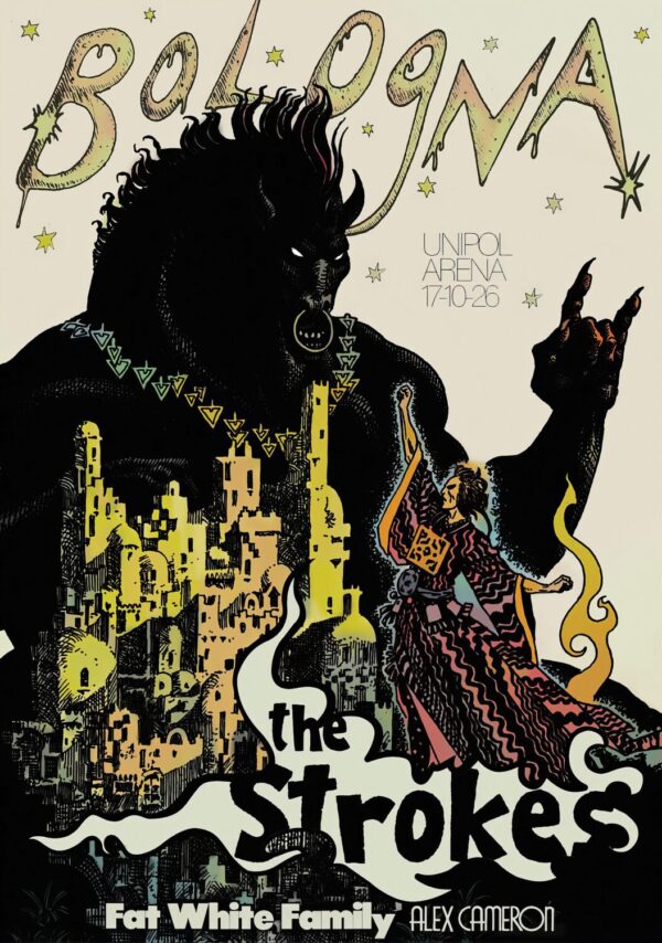 THE STROKES Reality Awaits UK Tour BOLOGNA Unipol Arena - 17 October 2026 Poster Print