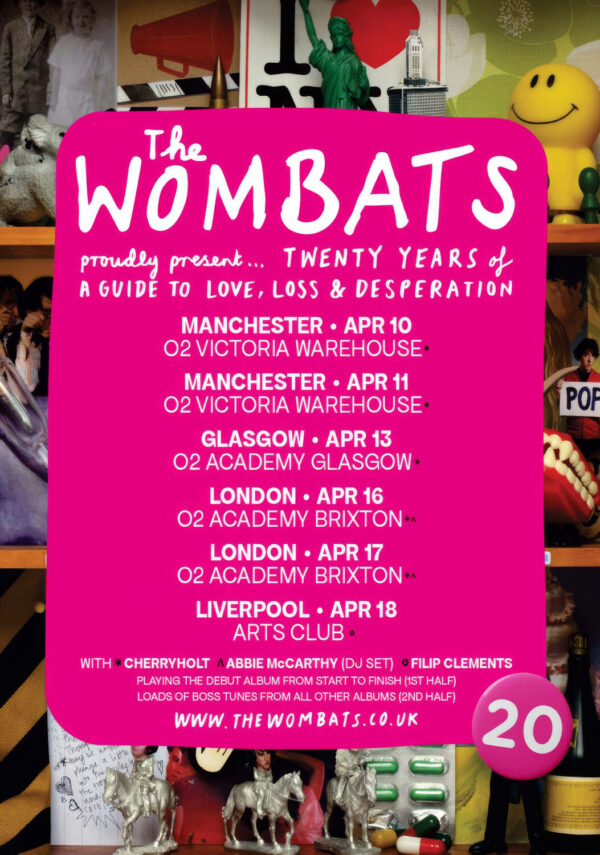 THE WOMBATS A Guide To Love 20th Anniversary 2027 UK Tour Poster Print