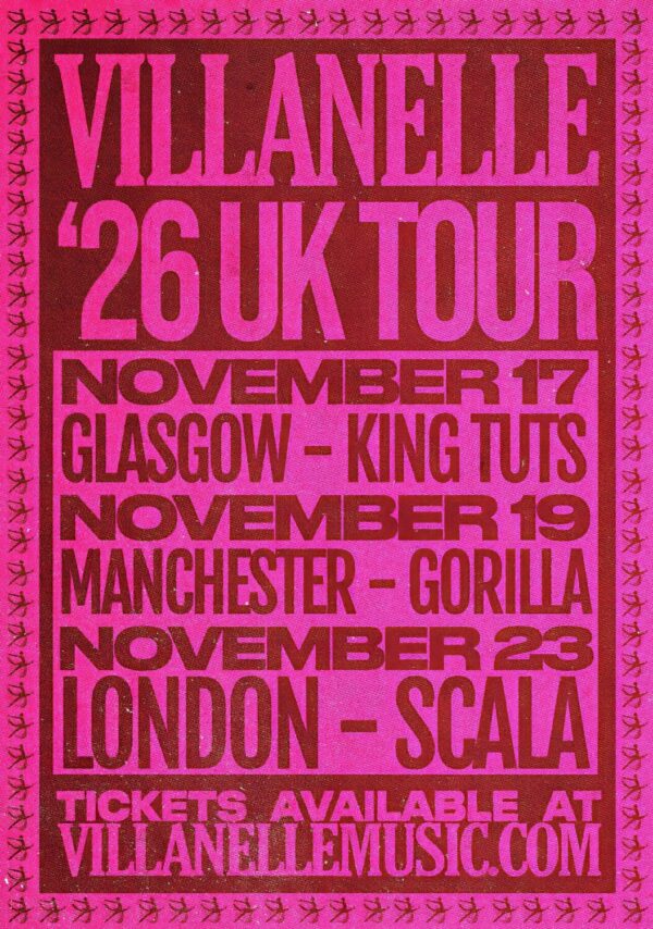 VILLANELLE Some Chew Lip 2026 UK Tour Poster Print